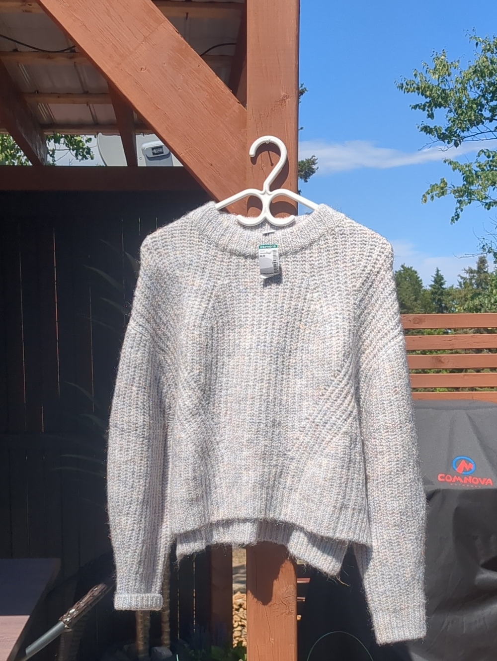 -New With Tags- Twik Ribbed Rainbow/Lilac Shiny Sweater Size M
